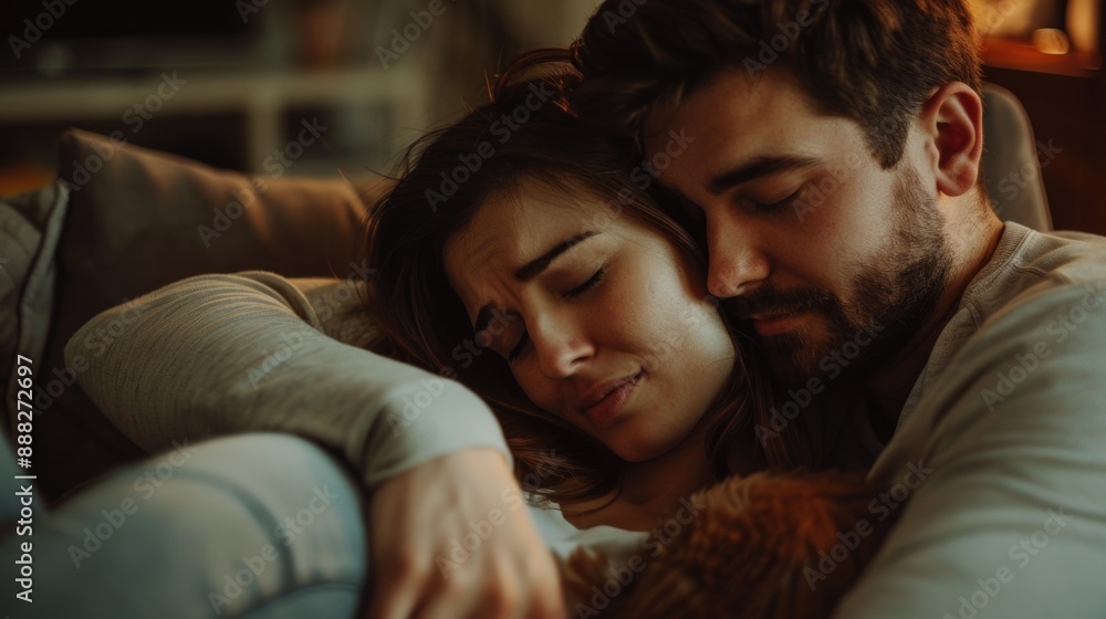 intimate moment, cozy living room setting intimate moment, cozy living room setting