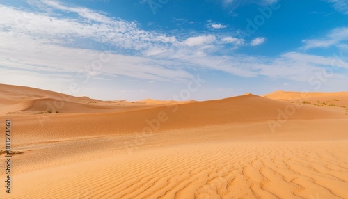 Wüste, Sandberge, Blauer Himme. Schöner hintergrund