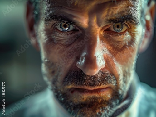 close-up image of an individual donning a necktie, suitable for professional portfolio or corporate presentations