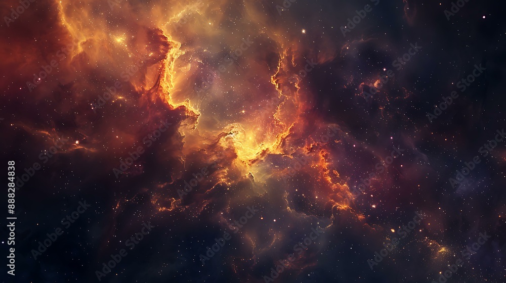 Enchanting depiction of a nebula in deep space showcasing a blend of vibrant hues and starry formations against a backdrop of infinite darkness Enchanting depiction of a nebula in deep space showcasing a blend of vibrant hues and starry formations against a backdrop of infinite darkness