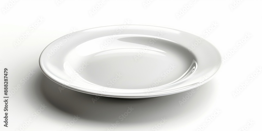 Elegant white plate, perfect for food photography or design projects