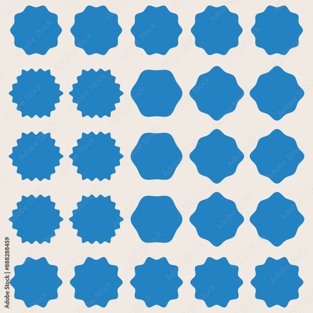 Sunburst sticker shapes. Rounded starburst zigzag badge, spiky oval, circle and star shaped price tag, discount and sale label stickers. Starburst icon. Sunburst sticker shapes. Rounded starburst zigzag badge, spiky oval, circle and star shaped price tag, discount and sale label stickers. Starburst icon.