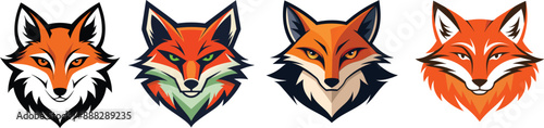 Fox head  vector illustration