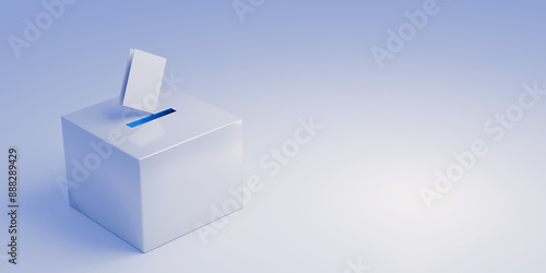 Foto Vote box template. Space for text. 3d render.