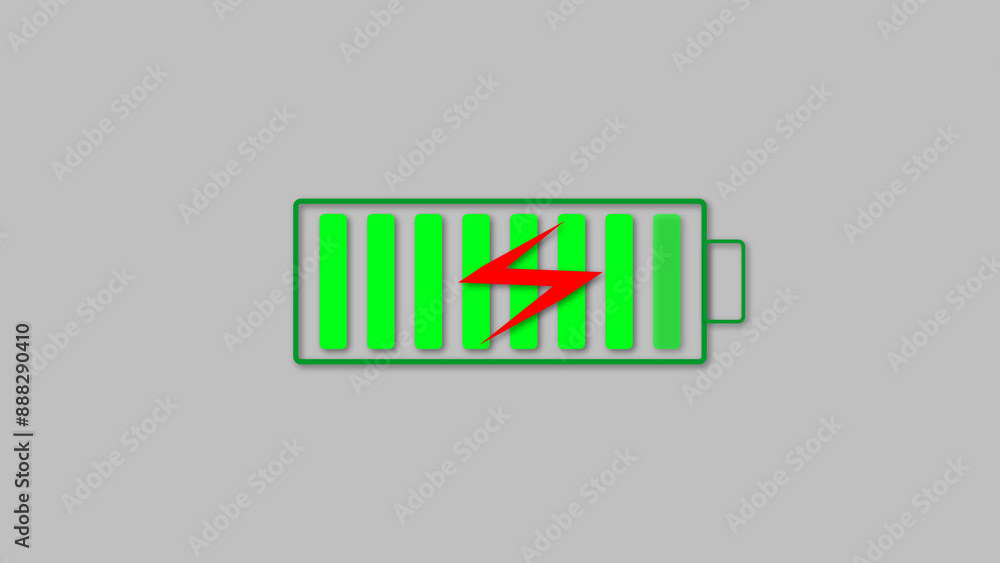 Obraz premium Battery fast charging icon background. Abstract battery icon concept.