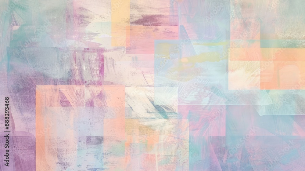 Serene pastel abstract squares with blended patterns, airy and light atmosphere, suitable for wellness publications. Abstract texture squares patterns for publication Serene pastel abstract squares with blended patterns, airy and light atmosphere, suitable for wellness publications. Abstract texture squares patterns for publication