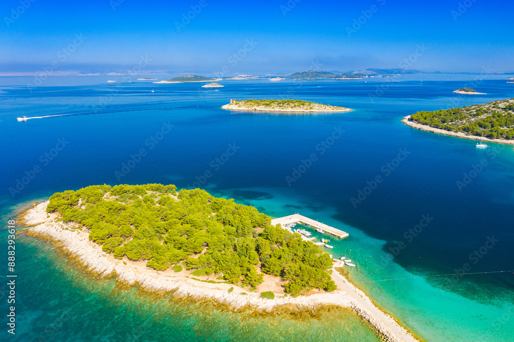 Amazing islands in Murter archipelago in Dalmatia, Croatia