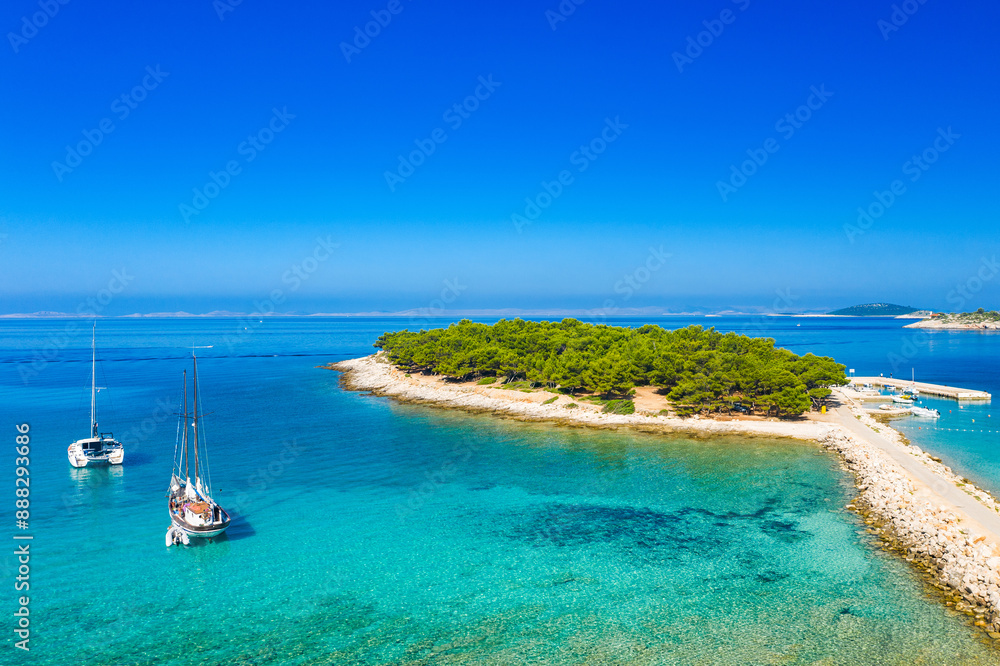 Amazing islands in Murter archipelago in Dalmatia, Croatia