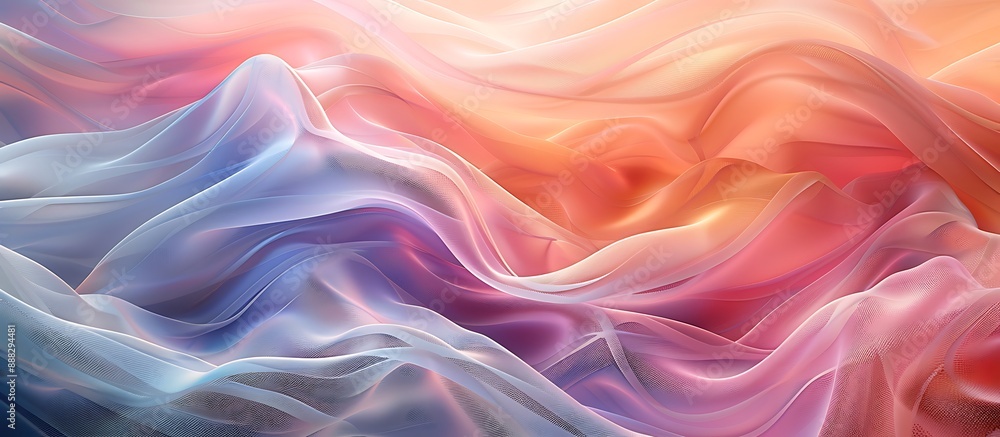 Pastel fabric waves with soft flowing lines, intricate texture, hyper-realistic digital art, wide-angle lens view, high detail, Pastel fabric waves with soft flowing lines, intricate texture, hyper-realistic digital art, wide-angle lens view, high detail,