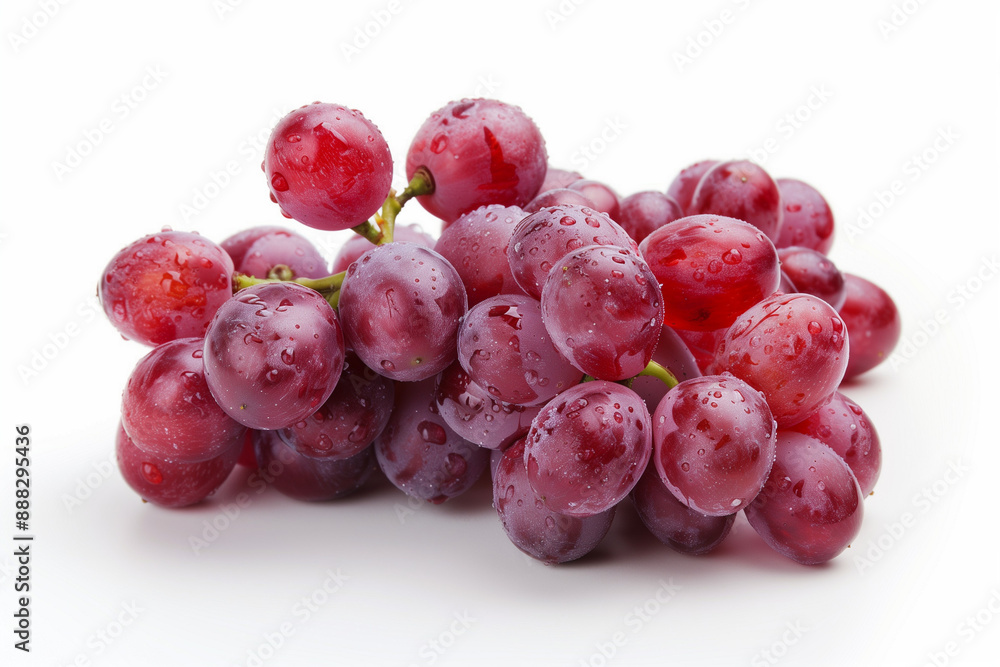 Fresh Red Grapes Isolated on a White Background Fresh Red Grapes Isolated on a White Background