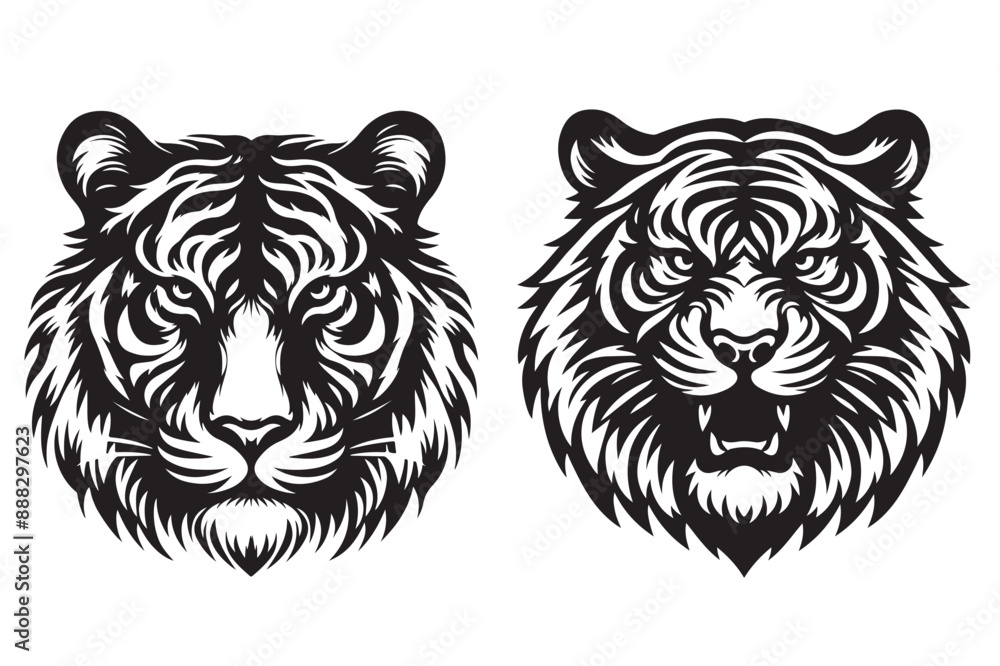 tiger head vector illustration mascot logo tiger head vector illustration mascot logo