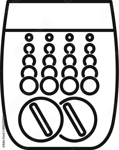 Daily pill organizer is helping someone keep track of their medication or vitamin and supplement regimen