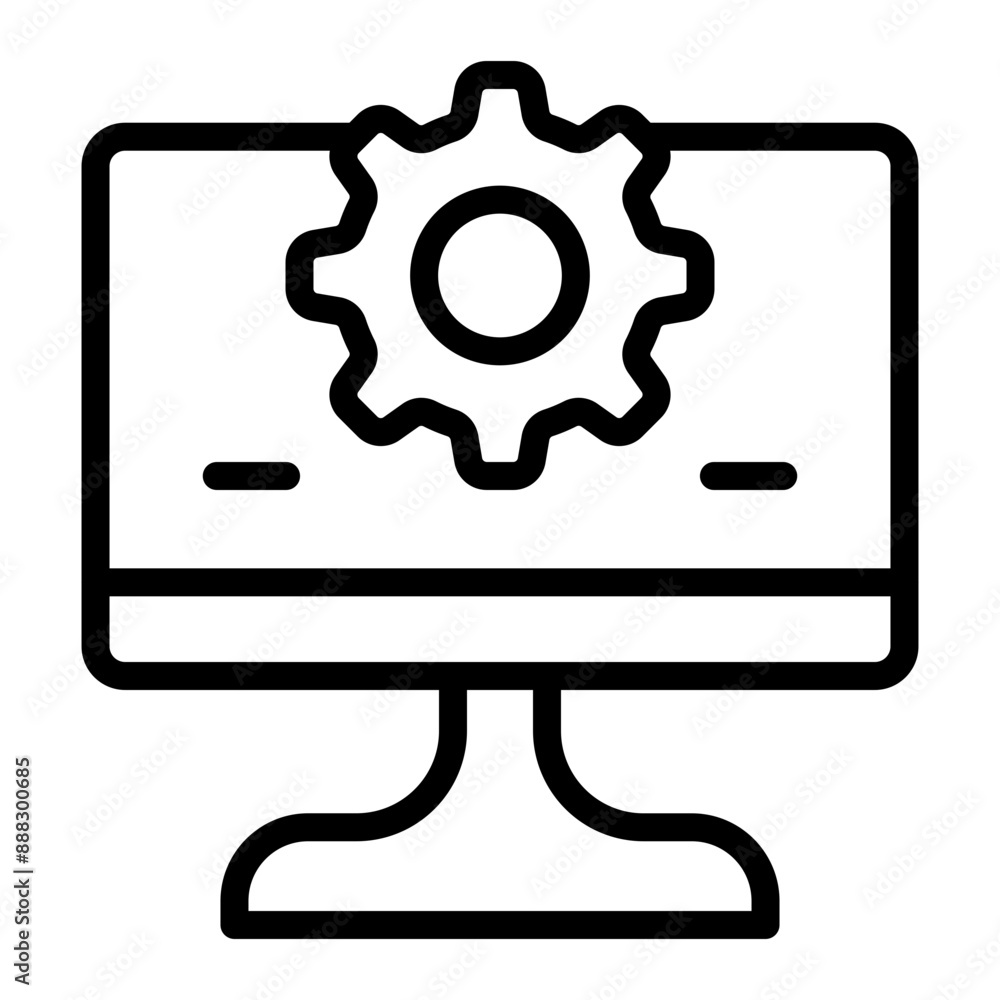 Computer Vector Line Icon Design Computer Vector Line Icon Design