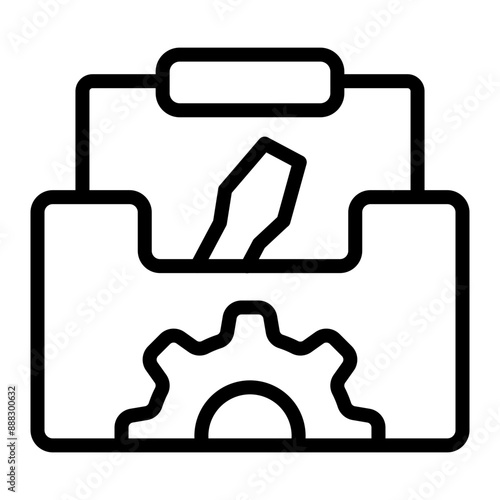 Toolbox Vector Line Icon Design