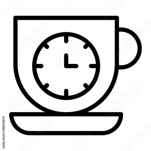 Break time Vector Line Icon Design