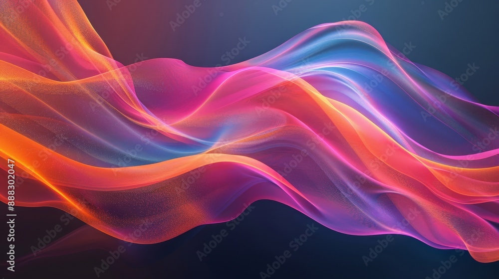 Abstract Flowing Waves of Color, Digital Art, Gradient , Abstract , 3D , Color Abstract Flowing Waves of Color, Digital Art, Gradient , Abstract , 3D , Color