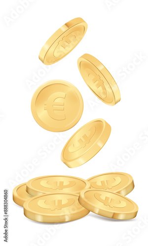 falling 3d dollar coins. bussines and finance conept	
