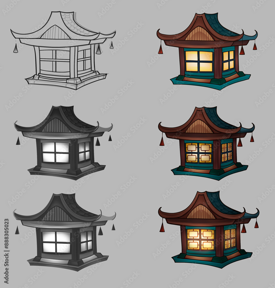 Png Clip art game object Japanese pagoda house white background linear drawing for children coloring book black and white color drawing Toy pagoda japan Japanese lantern glowing item asset Game art Png Clip art game object Japanese pagoda house white background linear drawing for children coloring book black and white color drawing Toy pagoda japan Japanese lantern glowing item asset Game art