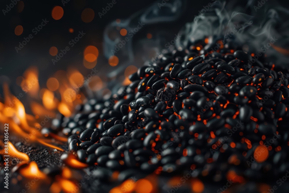 The black bean banner features an ultramodern The black bean banner features an ultramodern