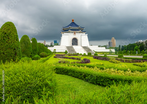 Magnificent park surrounding Chiang Kai-shek Memorial Hall, Taipei, Taiwan