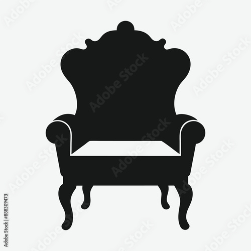 Sleek Seating Minimalist Chair Vector Design.