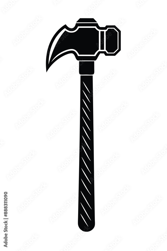 Hammer tool on a plain background Hammer tool on a plain background