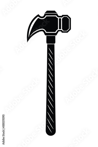 Hammer tool on a plain background