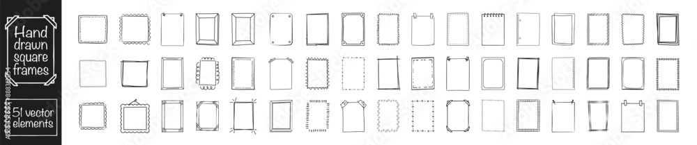Rectangle frame line. Scribble pencil square text box. Doodle highlighting design elements. Square shape outline on hand draw stylerames. Rectangle frame line. Scribble pencil square text box. Doodle highlighting design elements. Square shape outline on hand draw stylerames.
