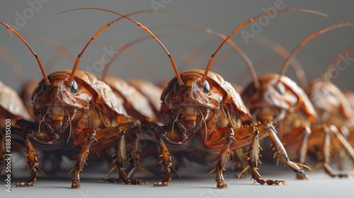 Roach Travel Insects Marching Forward as One