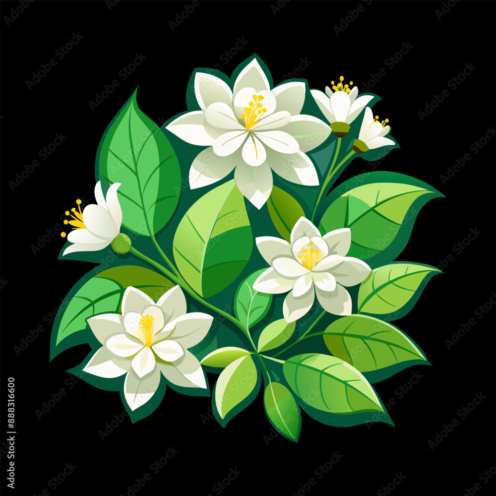 Obraz premium Outline flower set for artistic designs.