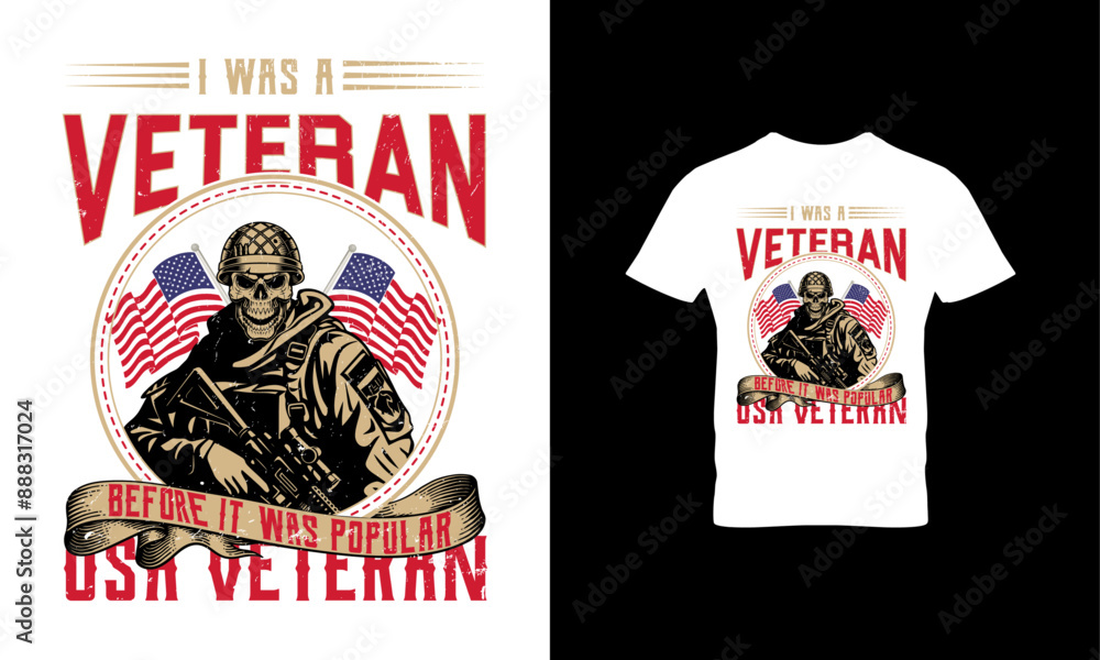 I was a Veteran before it was popular USA Veteran t shirt design I was a Veteran before it was popular USA Veteran t shirt design