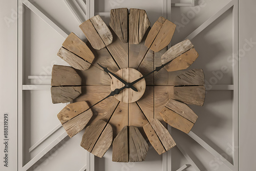 antique clock on wooden background