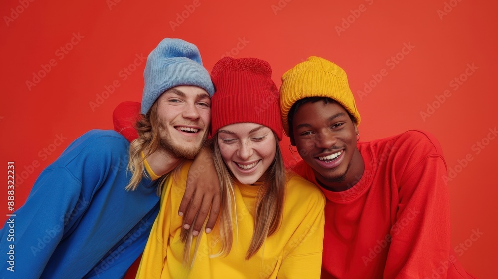 The group of smiling friends The group of smiling friends