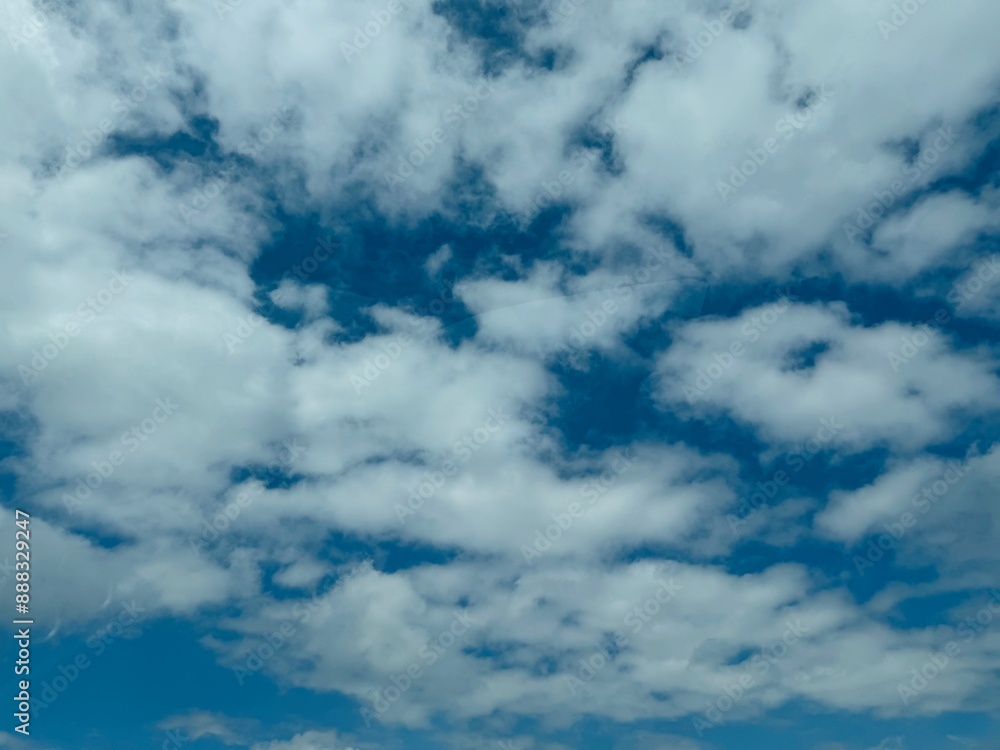 The sky is blue with a few clouds scattered throughout The sky is blue with a few clouds scattered throughout