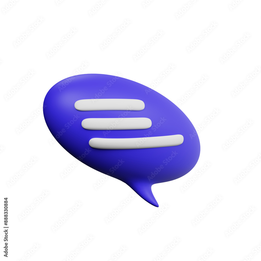 Various 3D icons of message bubbles Various 3D icons of message bubbles