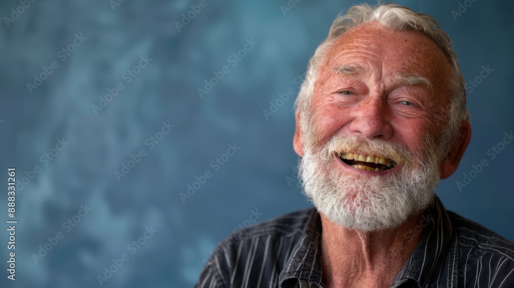 The joyful elderly man The joyful elderly man