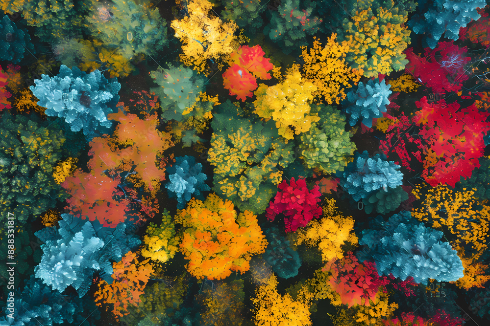 Naklejka premium Colorful Forest Canopy