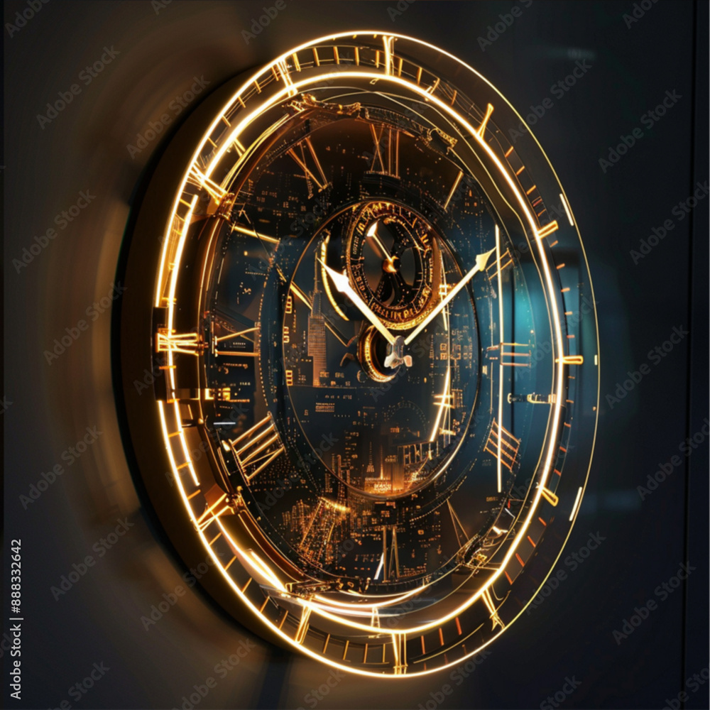 Fototapeta premium clock of the future