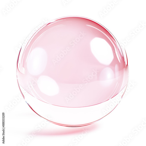 clear pink bubble isolated on white or transparent background,transparency