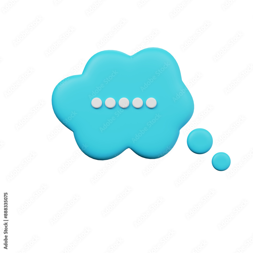 Various 3D Speech bubble icons Various 3D Speech bubble icons