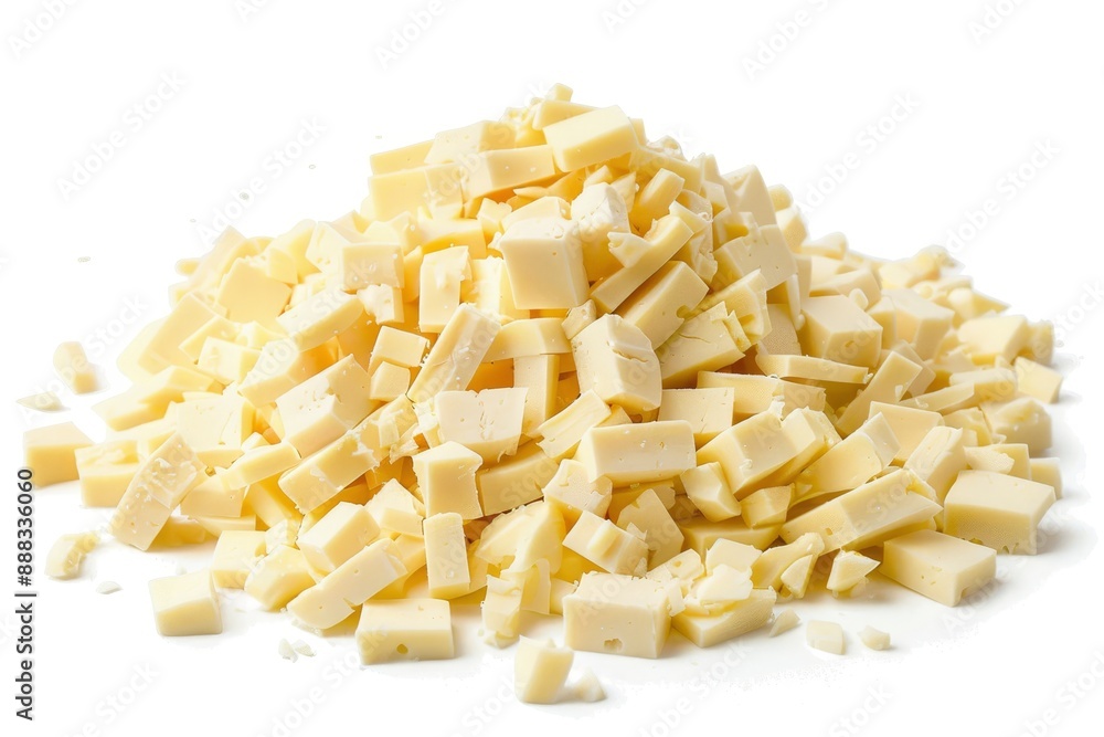Heap of tofu cheese isolated on white background with clipping path and depth of field Heap of tofu cheese isolated on white background with clipping path and depth of field