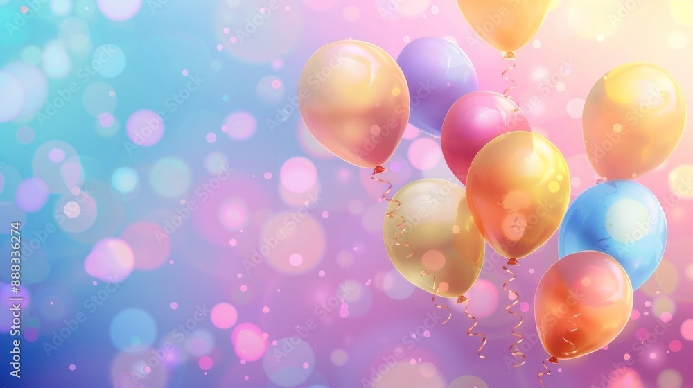 Colorful Balloons in a Festive Atmosphere Colorful Balloons in a Festive Atmosphere