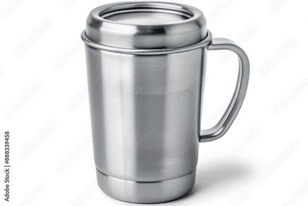 Insulated cup on white backdrop Insulated cup on white backdrop