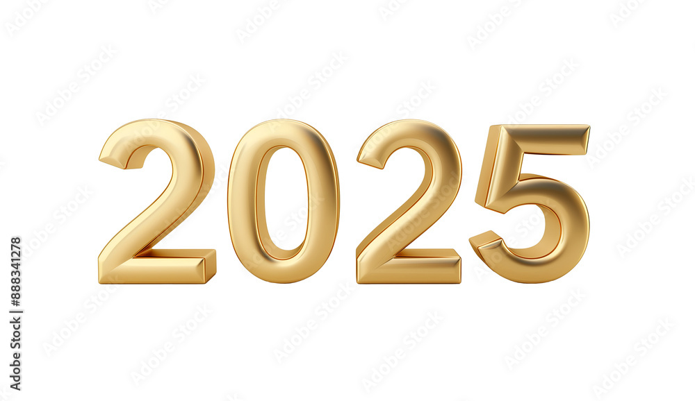 Gold 2025 Text on White Background Gold 2025 Text on White Background