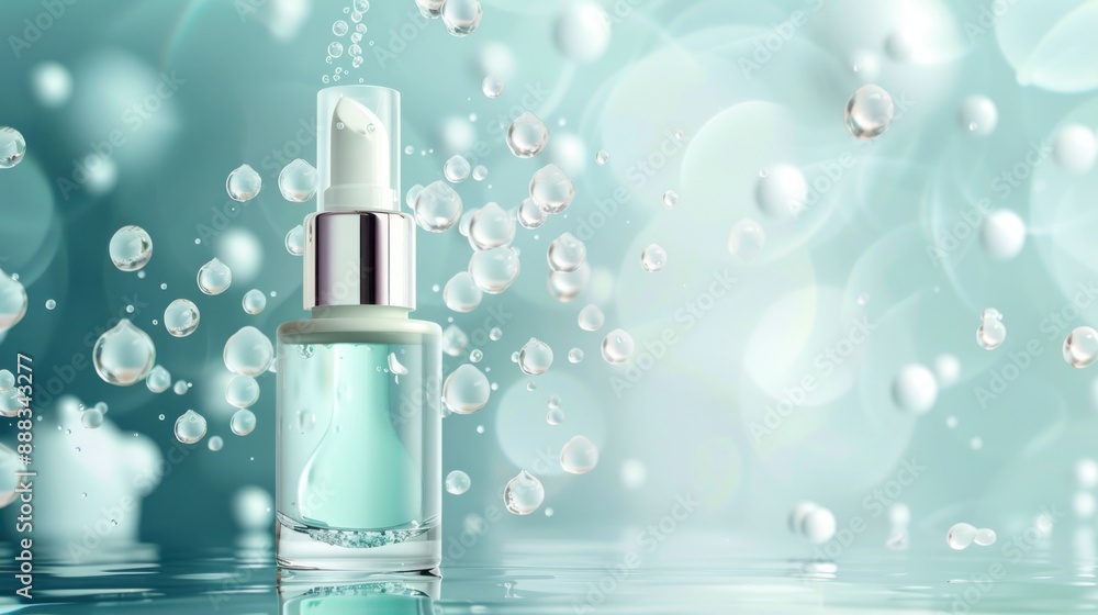 Refreshing Serum Bottle with Water Drops Refreshing Serum Bottle with Water Drops