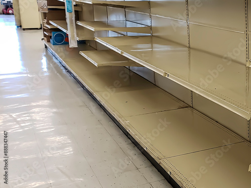EMTY GROCERY SHELVES