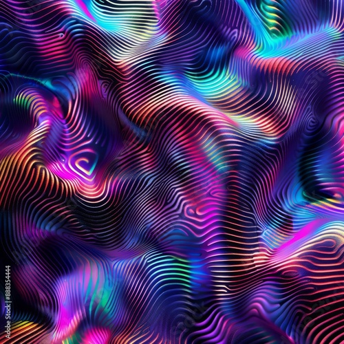 Gradient background with holographic patterns, cyberpunk, neon shades, digital painting, edgy and futuristic for tech promotions