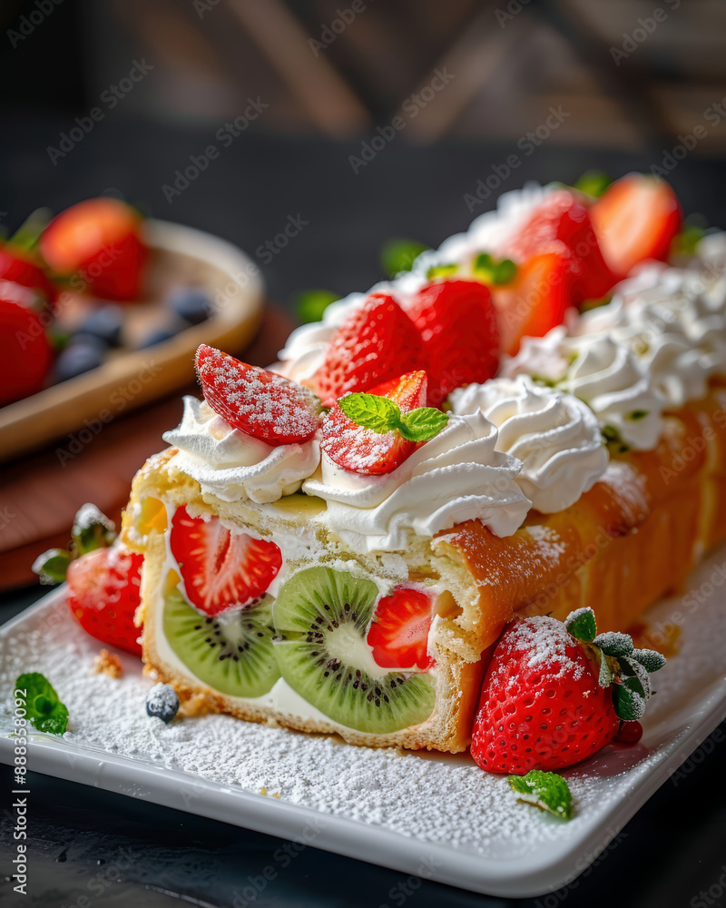 Delicious Strawberry and kiwi Cake Delicious Strawberry and kiwi Cake