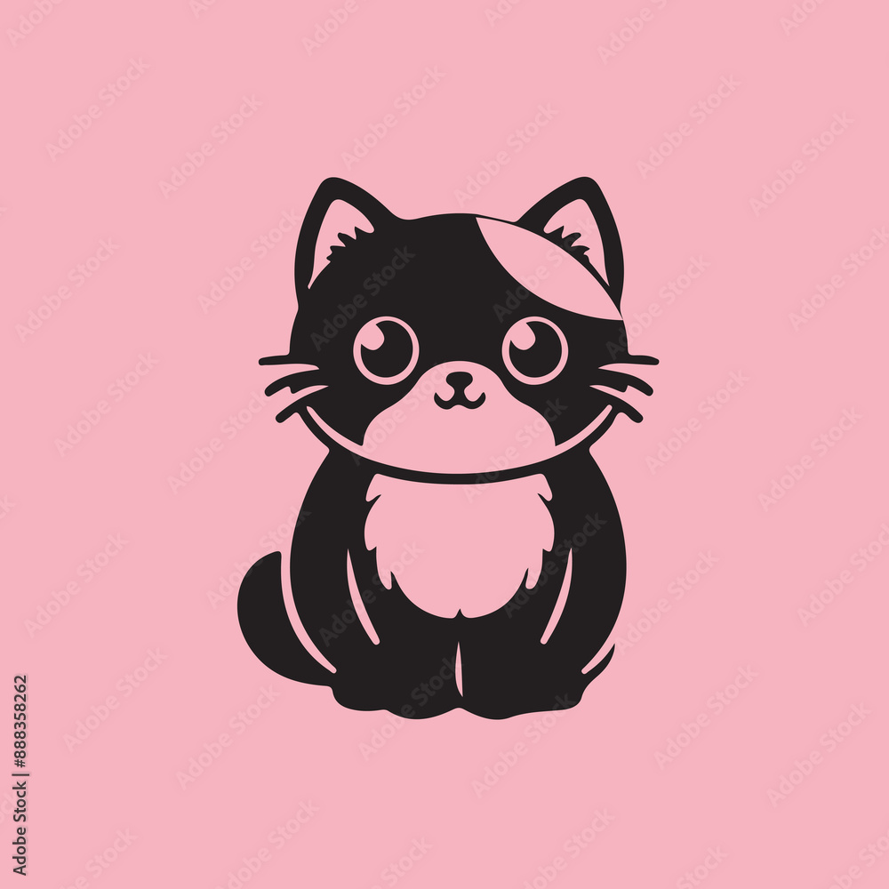 Cute Cat Cartoon Characters Vector Icon Illustration Cute Cat Cartoon Characters Vector Icon Illustration