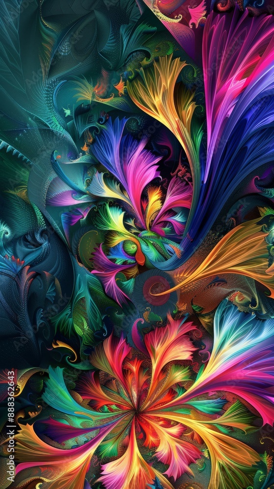 Blossoms in a Fractal Garden of Color and Light Blossoms in a Fractal Garden of Color and Light